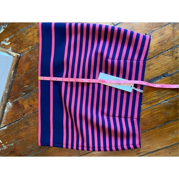 THAKOON ADDITION 🐾 NWT STRIPED MINI SKIRT Pink Blue Stripe Size 4, MSRP $350 - Picture 6 of 7